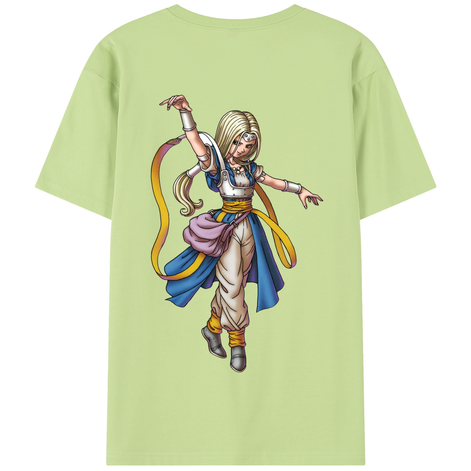 （画像用） ドラゴンクエスト Doragon Kuesuto Dragon Quest 綿100％半袖Tシャツ（背面プリント）